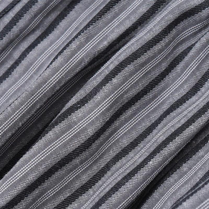 Pinstripe Halter-Neck Ruched Fishtail Maxi Dress 6