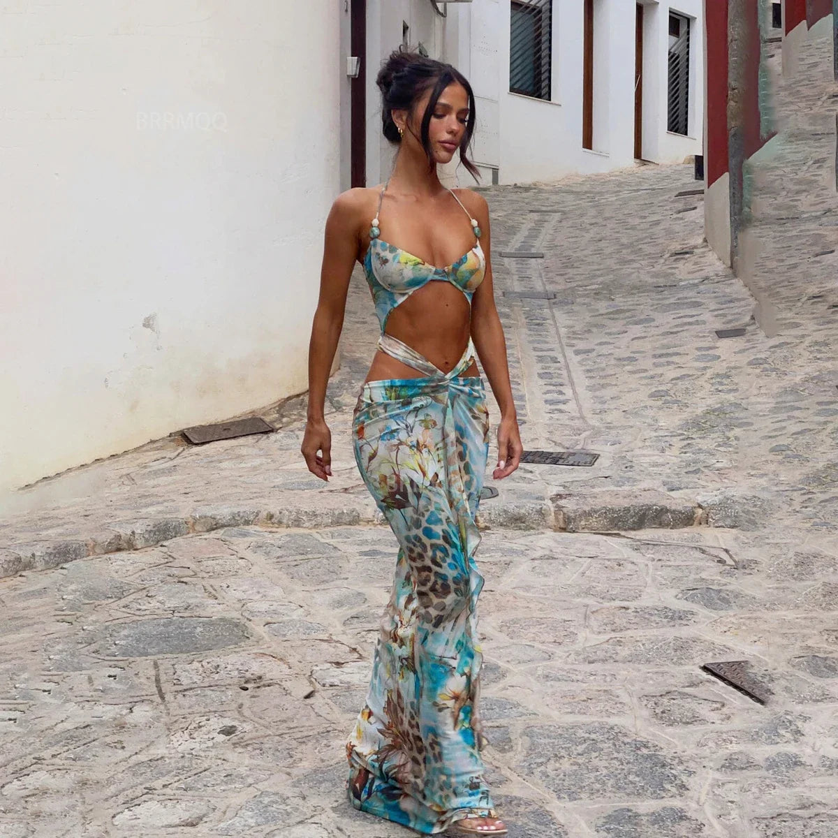 Push Up Bikini Dress Cover Up Three Piece Swim Set