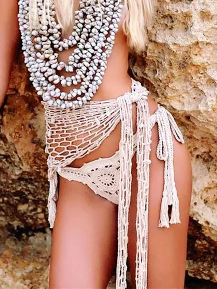 Shell Beach Wrap Skirt Bikini Cover Up