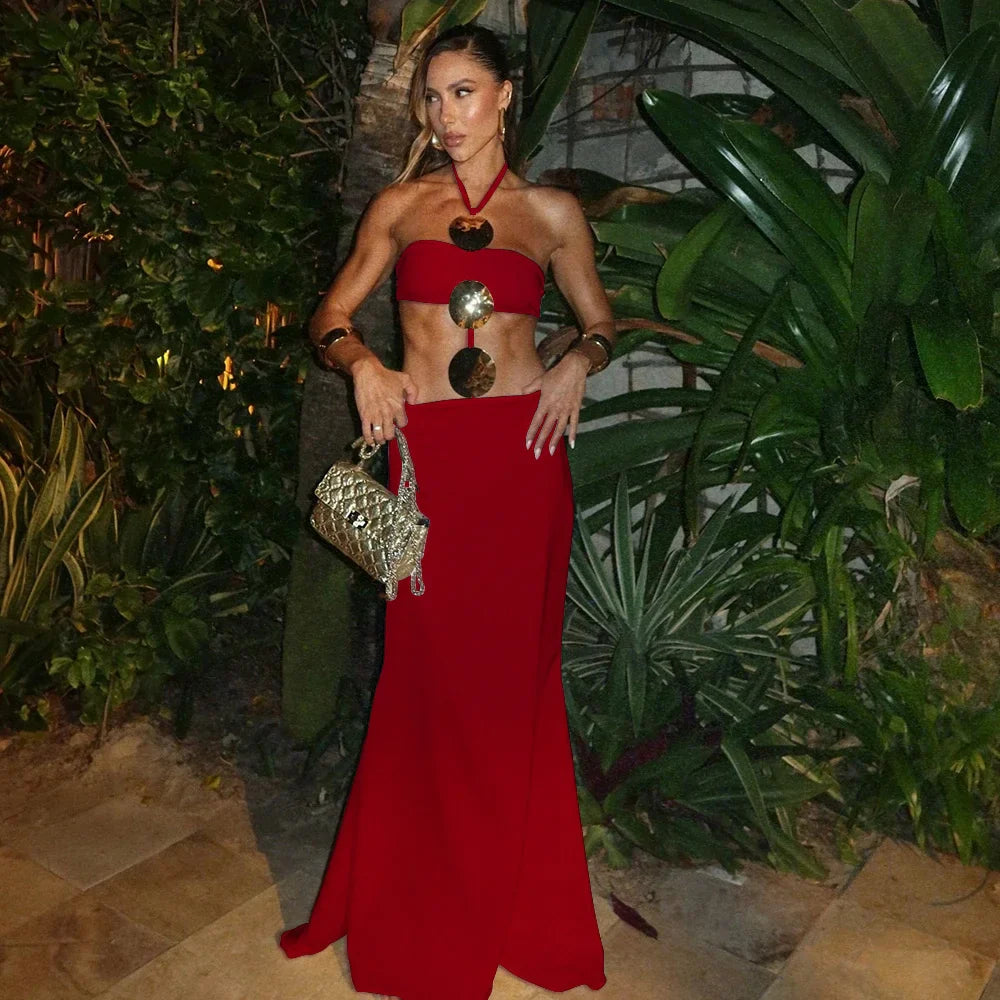 Mesh Dress White Two Piece Bikini Set