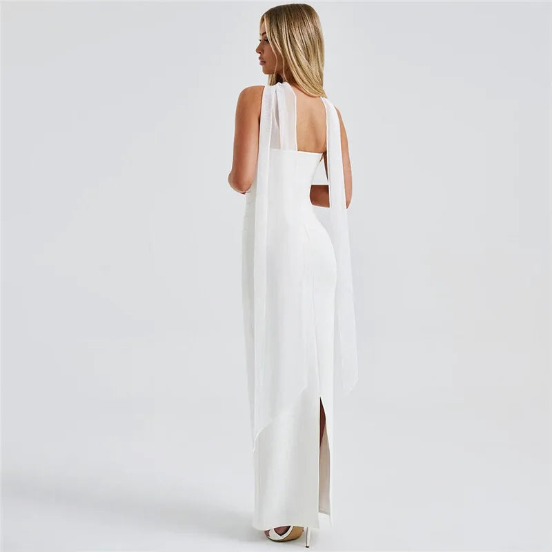 Strapless Ruched Bodycon Maxi Gown - View 3
