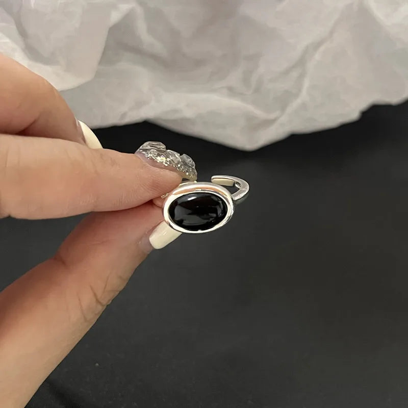 Antique Seraphic Silver Gothic Band