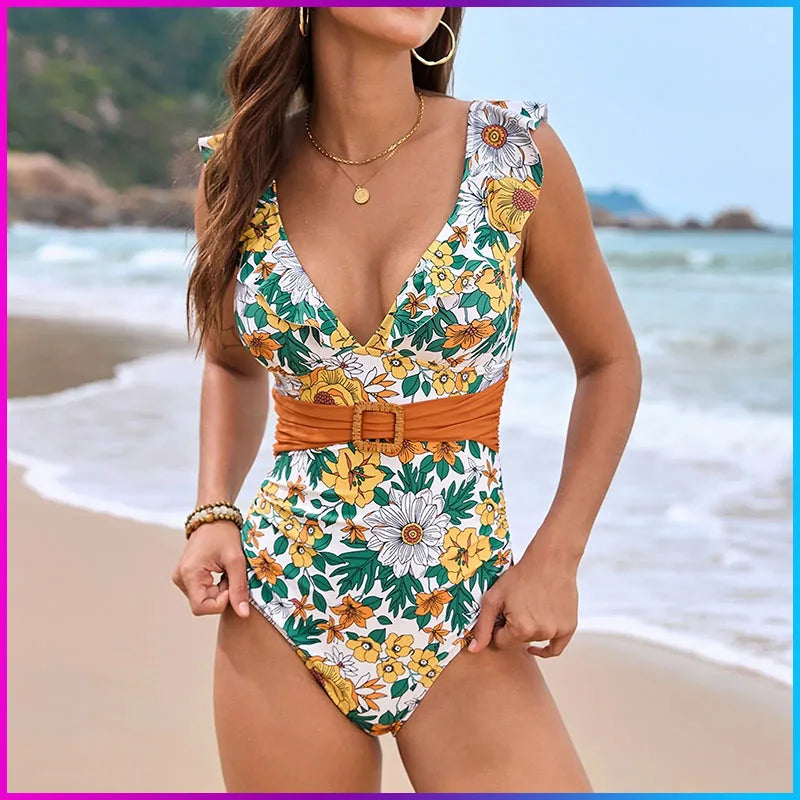 Tummy Control Halter One Piece Set