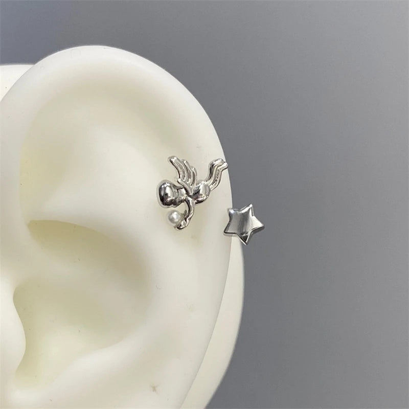 Shiny Saturn 316L Stainless Steel Stud Earring