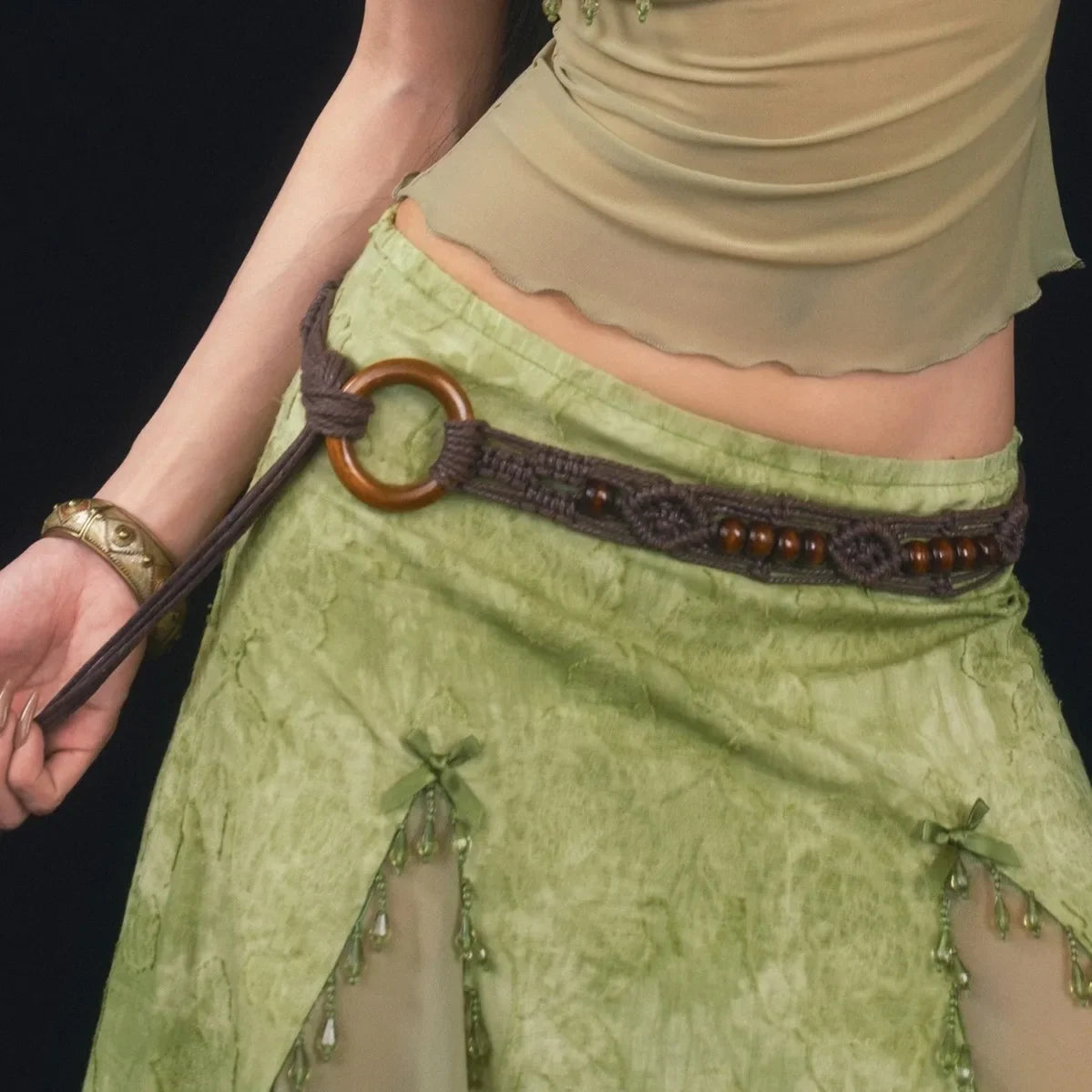 Bohemian Mysterious Handcrafted Beads Plaited Belt