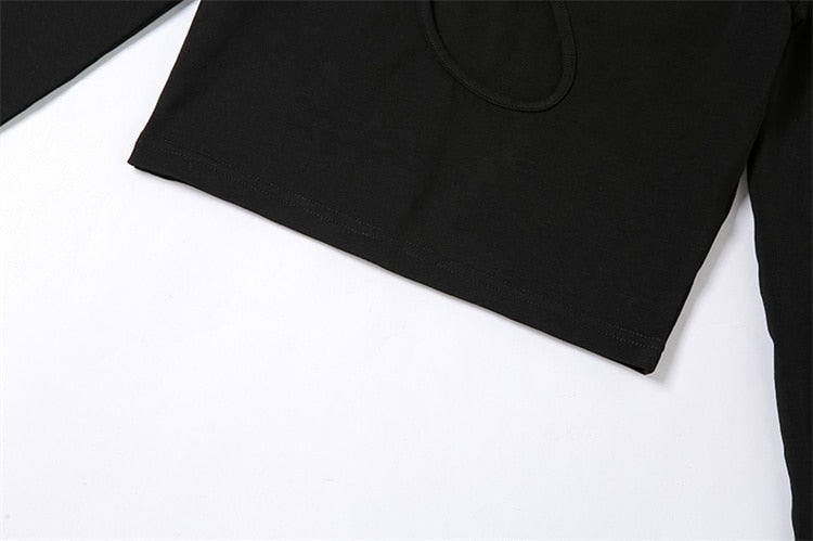 Greta Cut Out Long Sleeve Crop Top