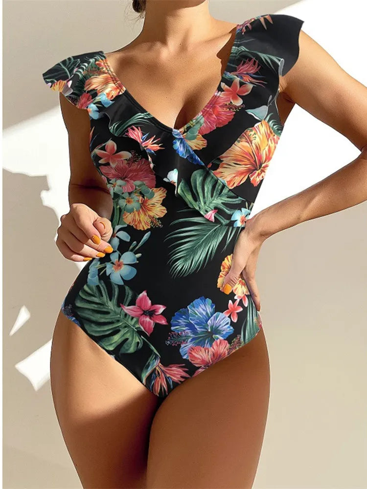 Vintage Micro Bikini Backless One Piece Set