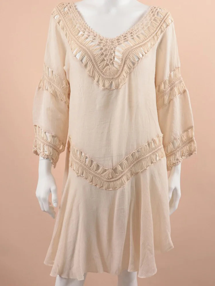 Hollow Out See Through Bikini Cover Up