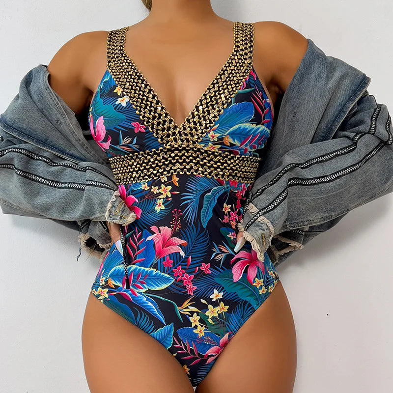 Backless Hollow Monokini One Piece Set