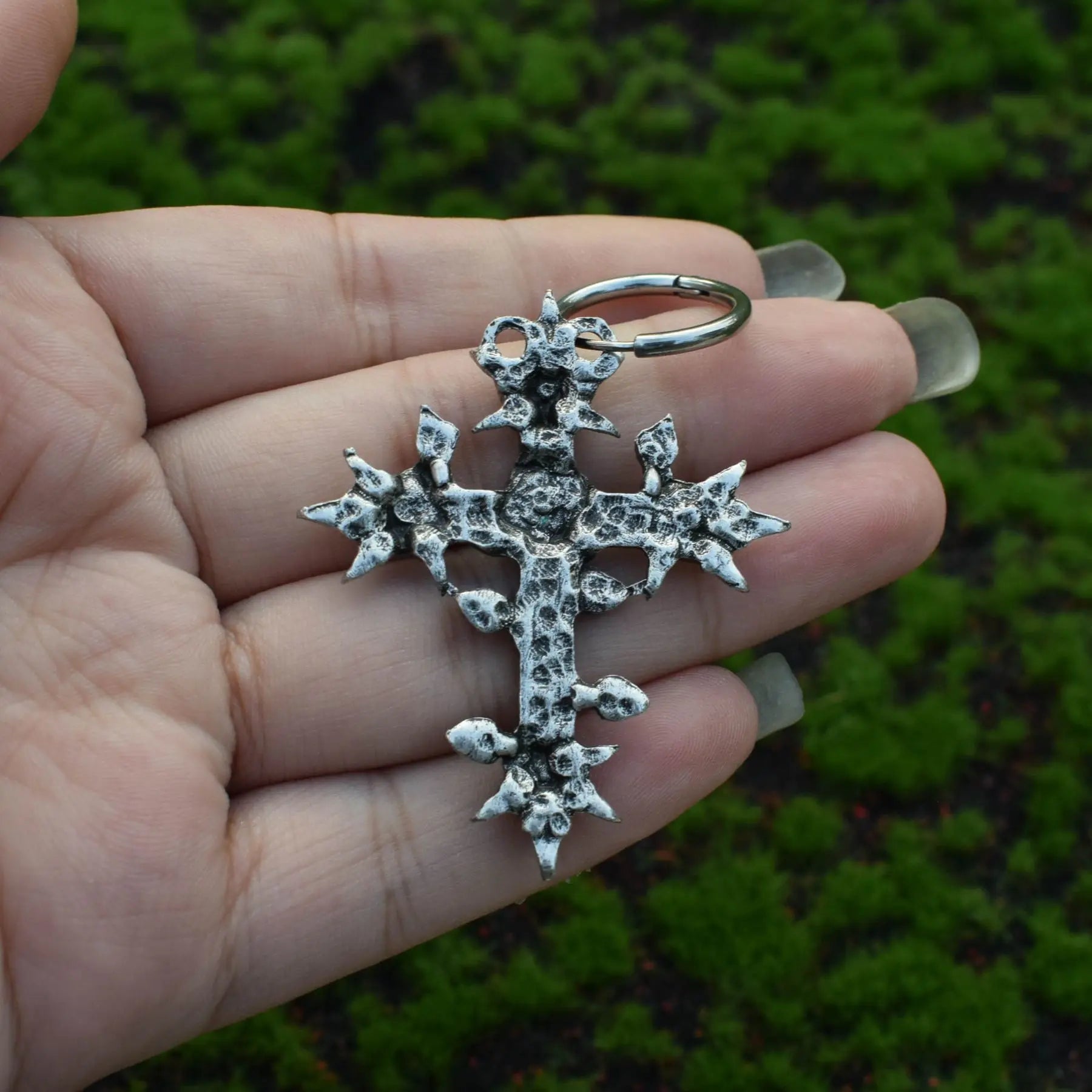 Bright Lunar Heavenly Dark Hoop Earring