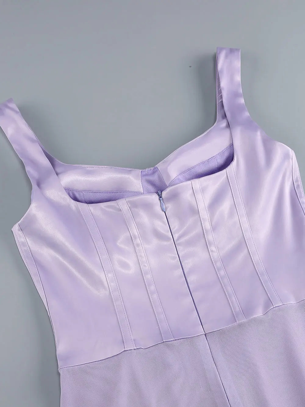 Satin Camisole Sleeveless Bodycon Long Dress - View 8