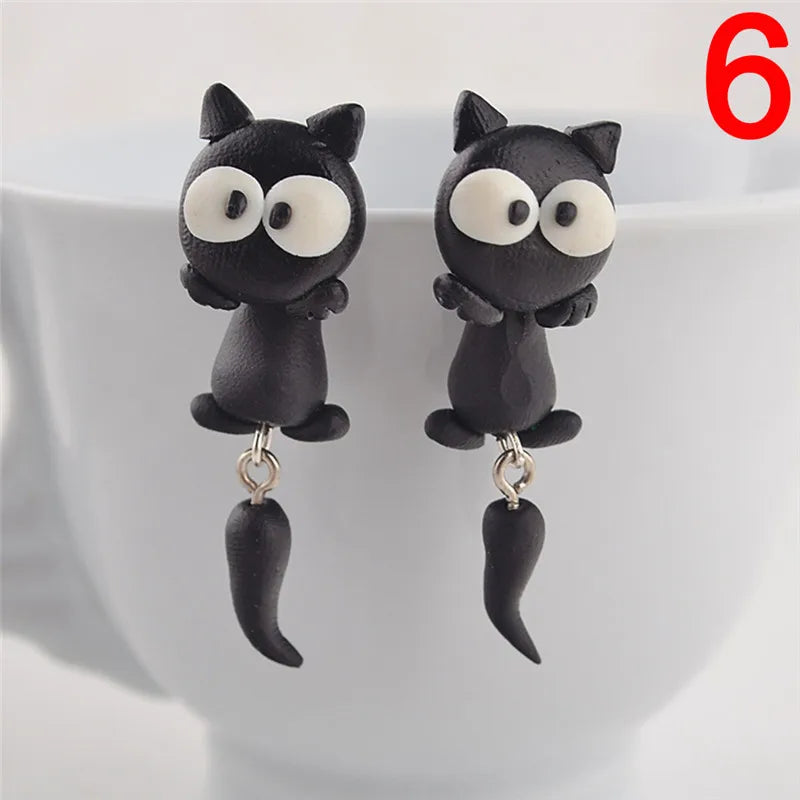 Halloween Dark Spider Amulet Stud Earring