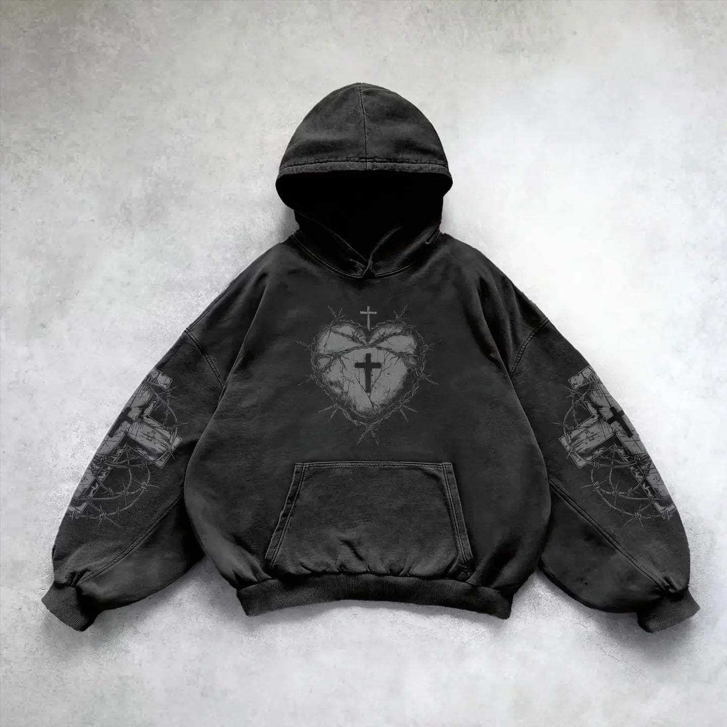Y2K Mysterious Patchwork Zipper Hoodie