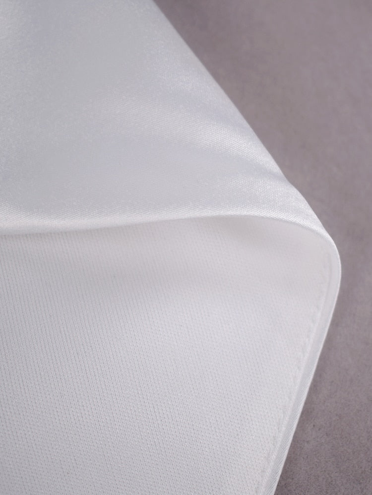 Siobhan Satin Corset Dress with Rhinestones - Fashionpara