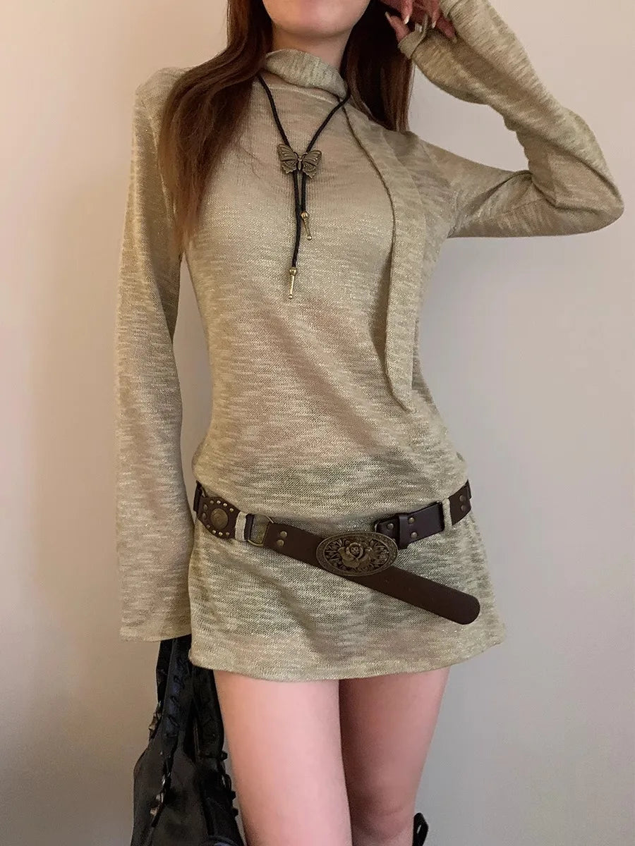 Vintage Y2K Dark Bohemian Wide Brown Belt