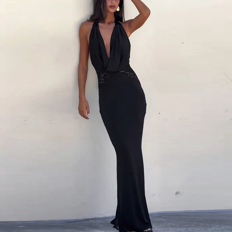 Satin Wrap V-Neck Long Sleeve Midi Dress - View 8