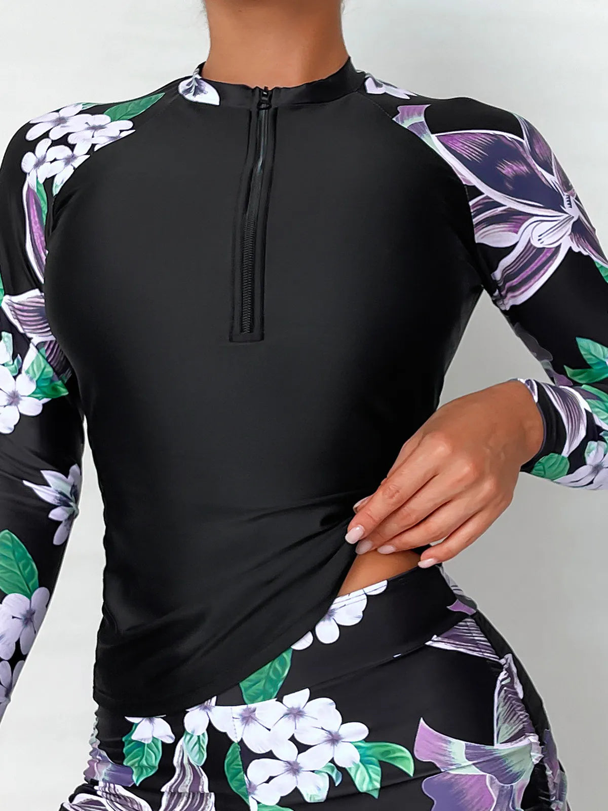 Rash Guard Shorts Drawstring Two Piece Set