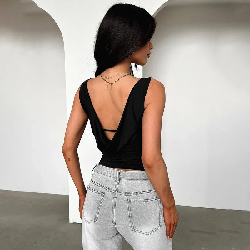 Ribbed OK Gesture Knit Top