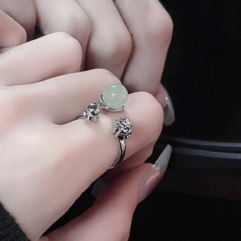 Gothic Unpredictable Stone Animal Ring