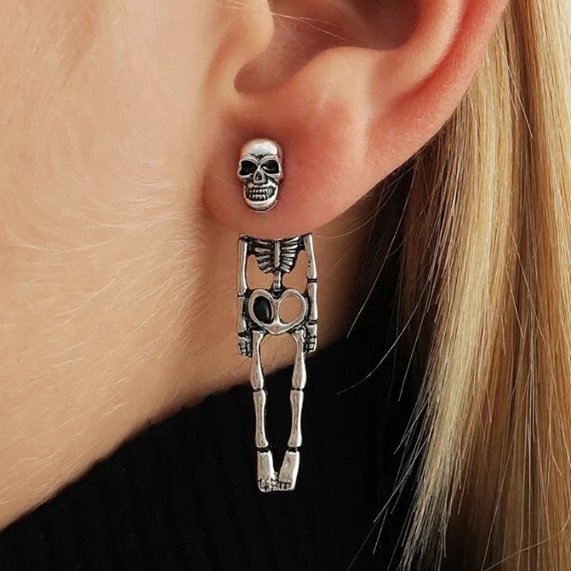 Antique Skeleton Vintage Gold Drop Earring