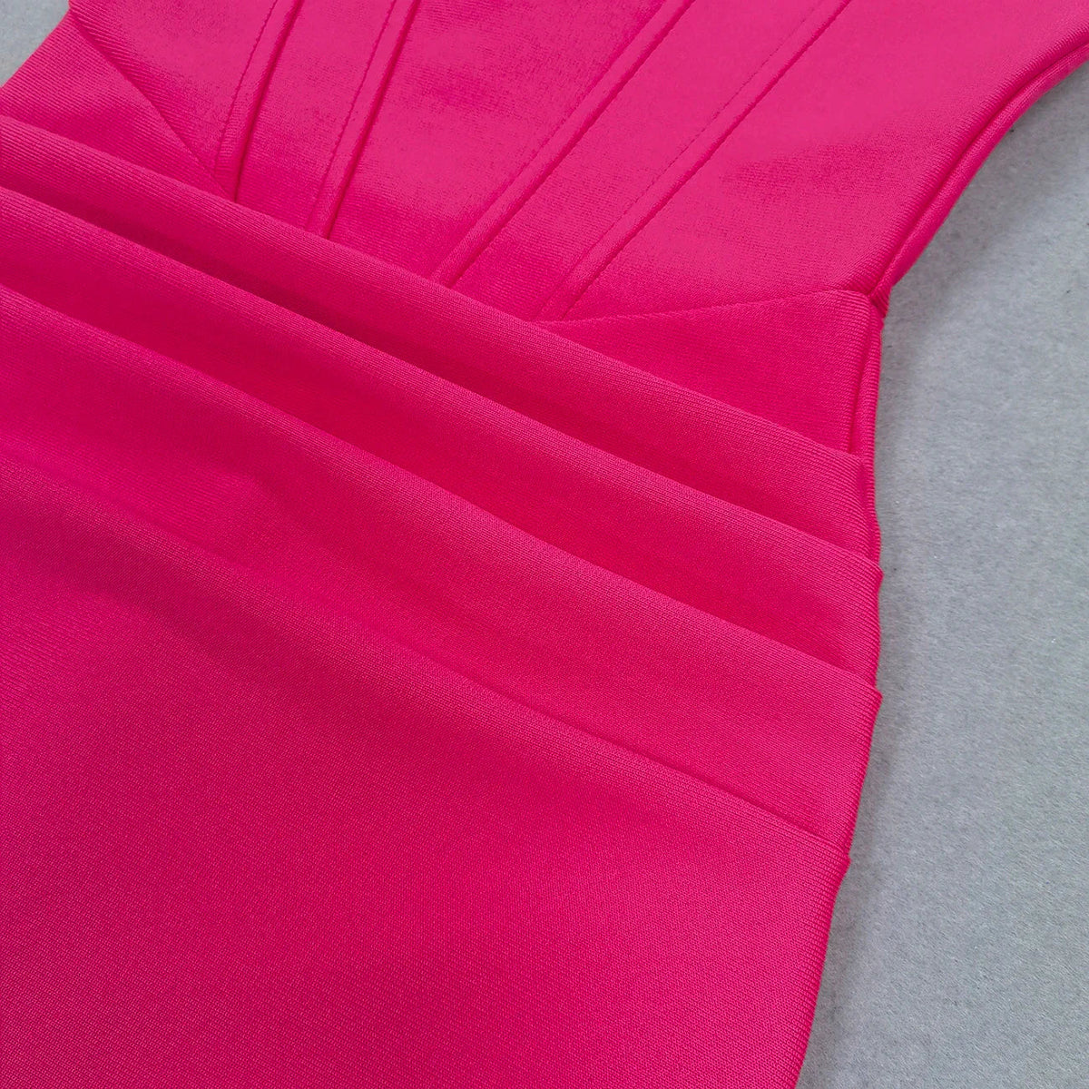 Rose Red Diamond One Shoulder Midi Dress - View 6