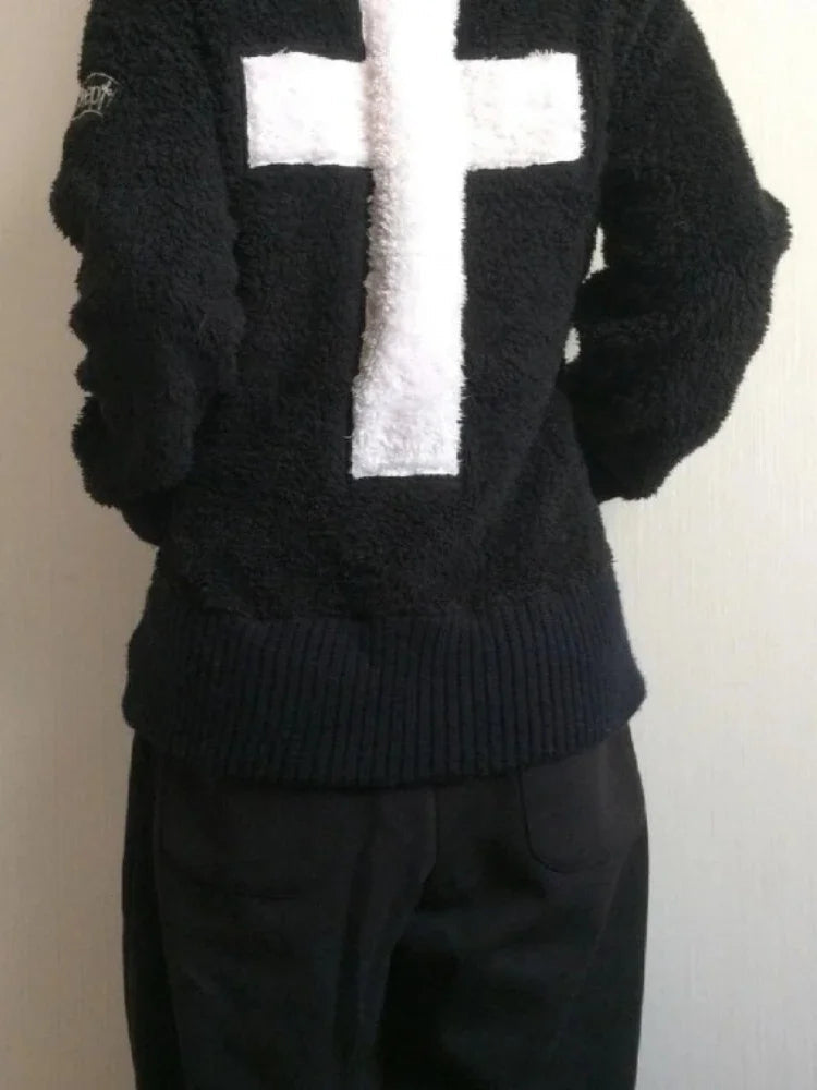 Dark Cross Skull Zipper Hoodie