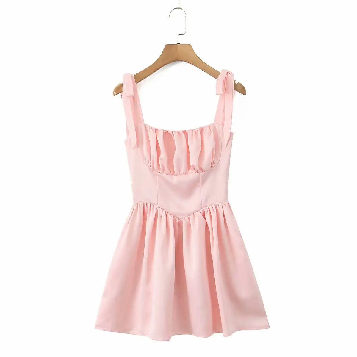Tie Shoulder Bustier Lace Up Corset Back Mini Party Dress - View 17