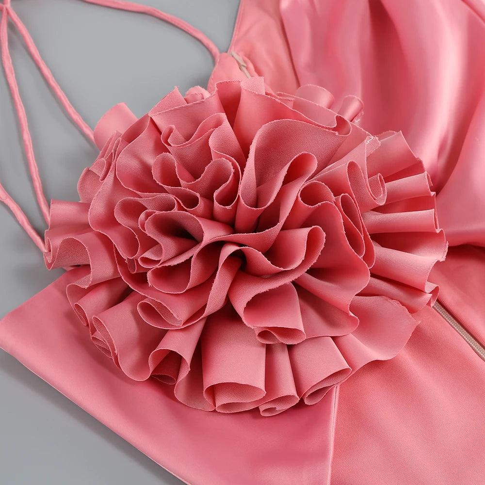 Dine And Dash One Shoulder Satin Mini Dress - View 7