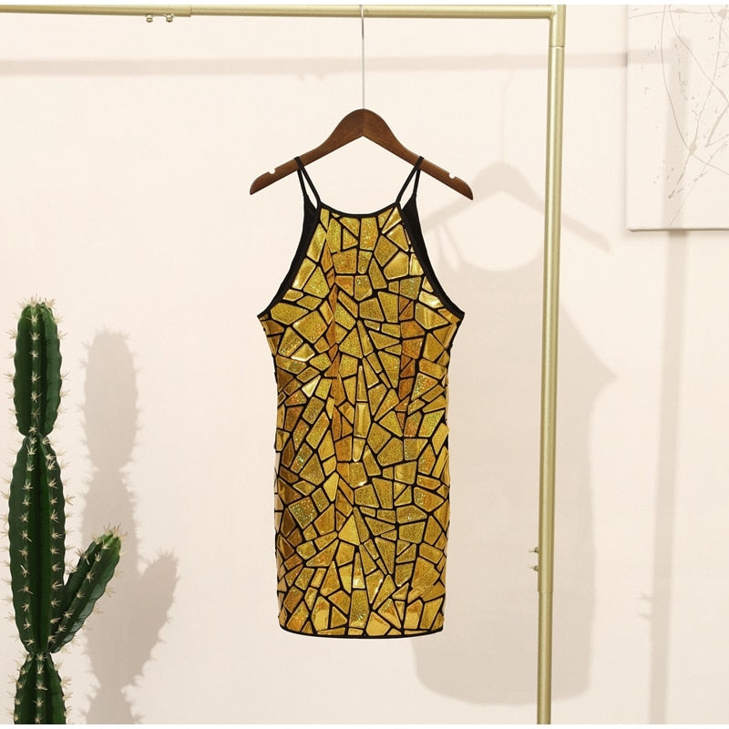 Hello Gorgeous Cut Glass Mirror Mini Dress