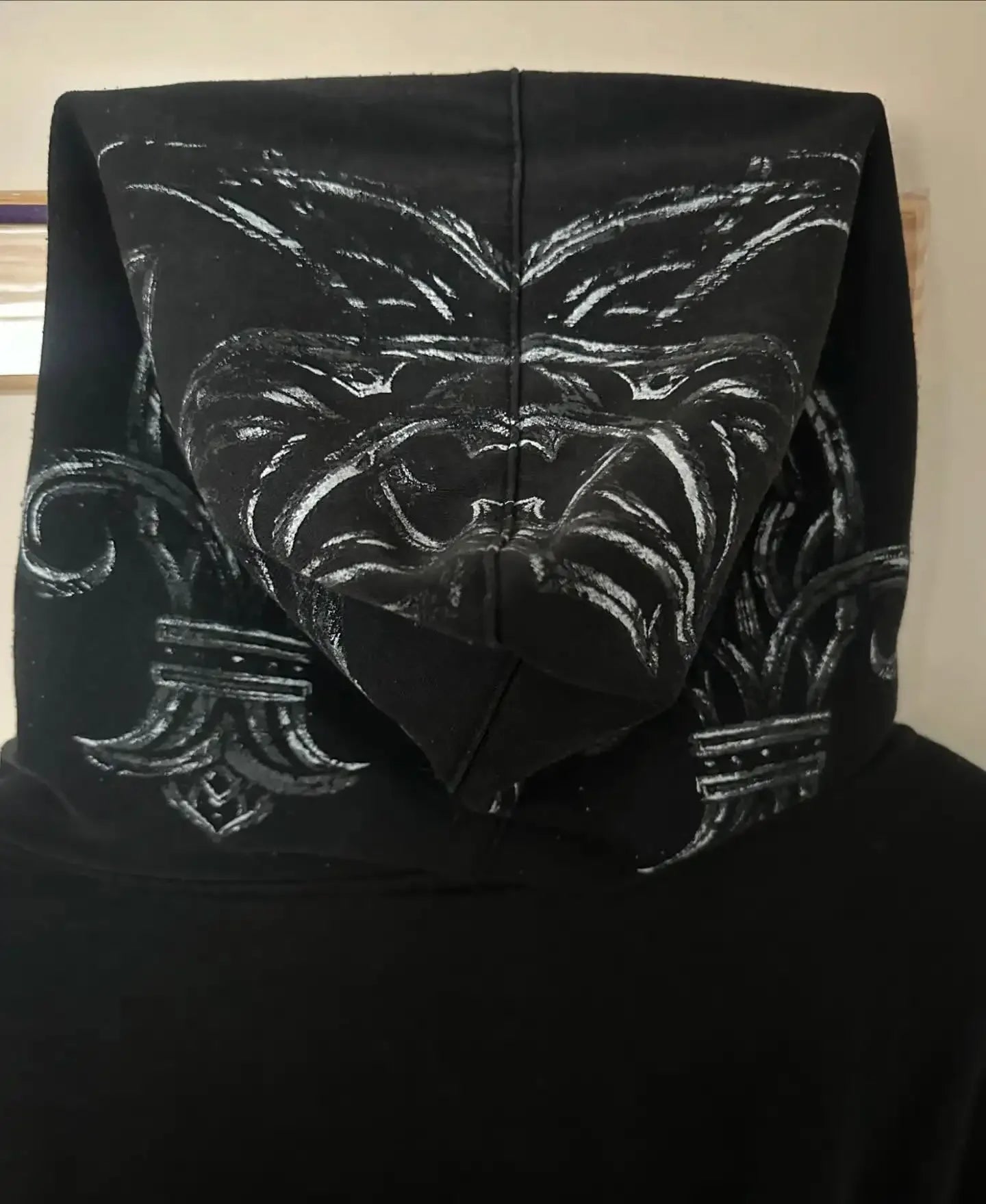 Dark Skull Oversized Zip Hoodie