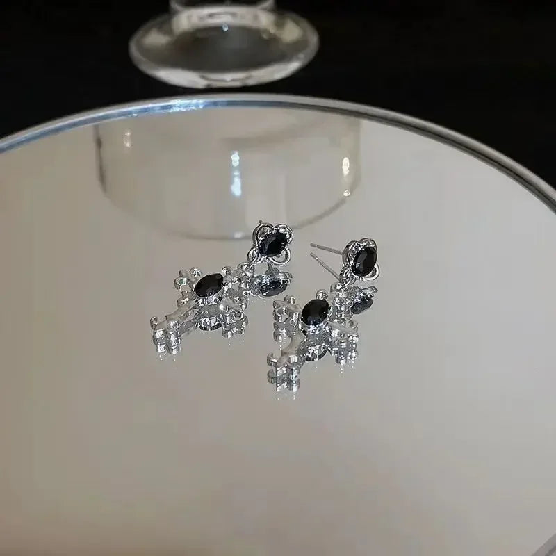 Metal Punk Dark Sword Dagger Stud Earring