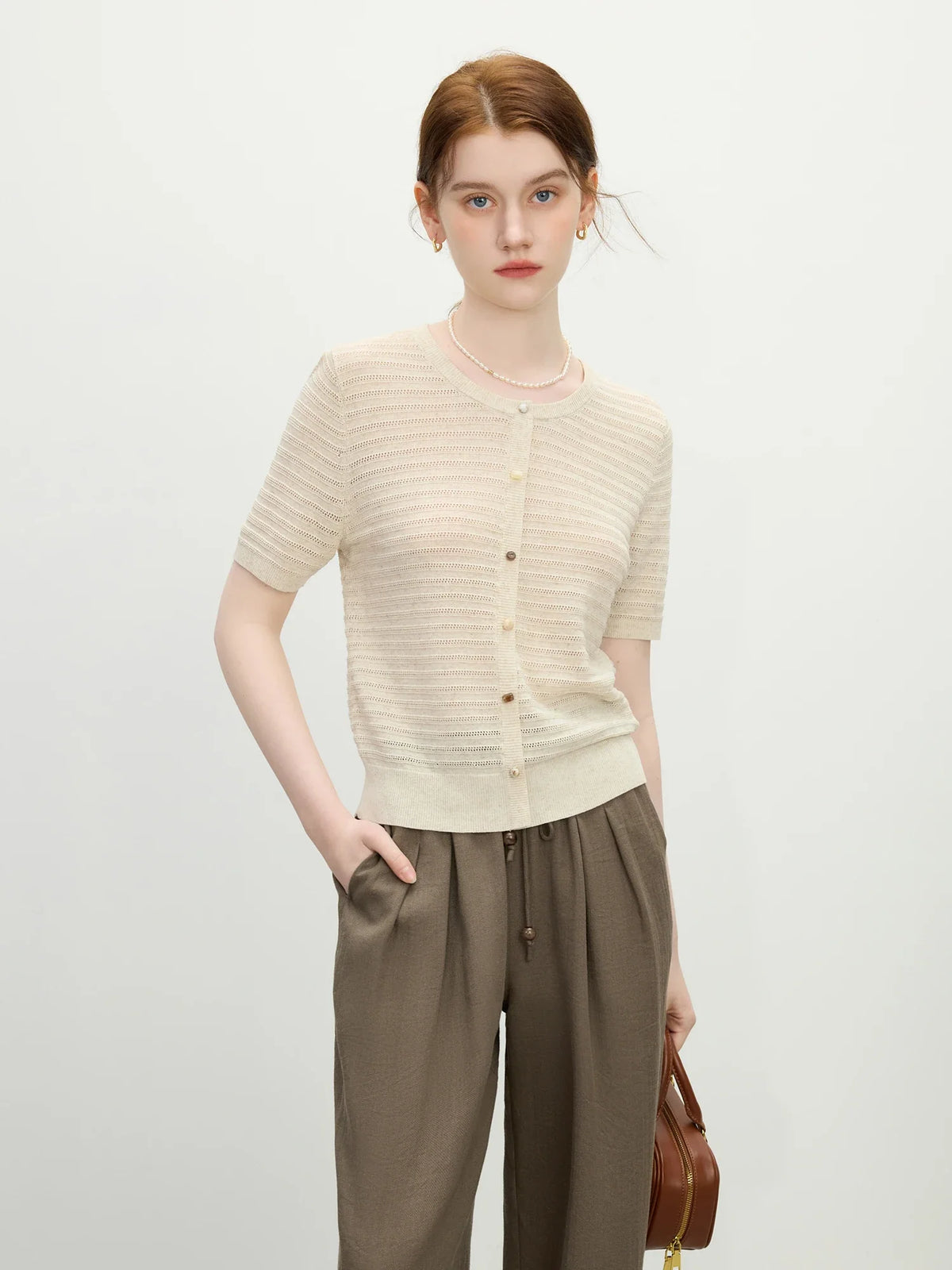 Crochet Knit Linen Vacation Cardigan