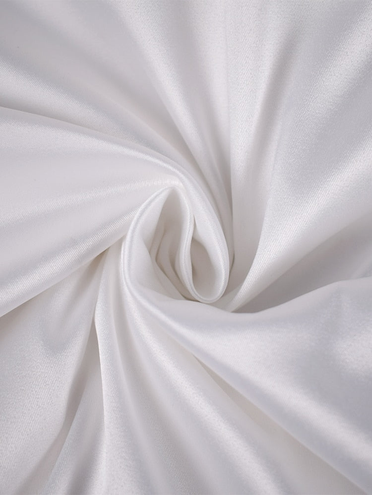 Siobhan Satin Corset Dress with Rhinestones - Fashionpara