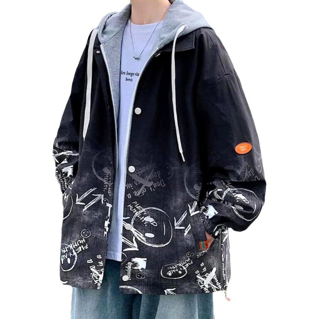 Y2k oversized denim jacket for men 3