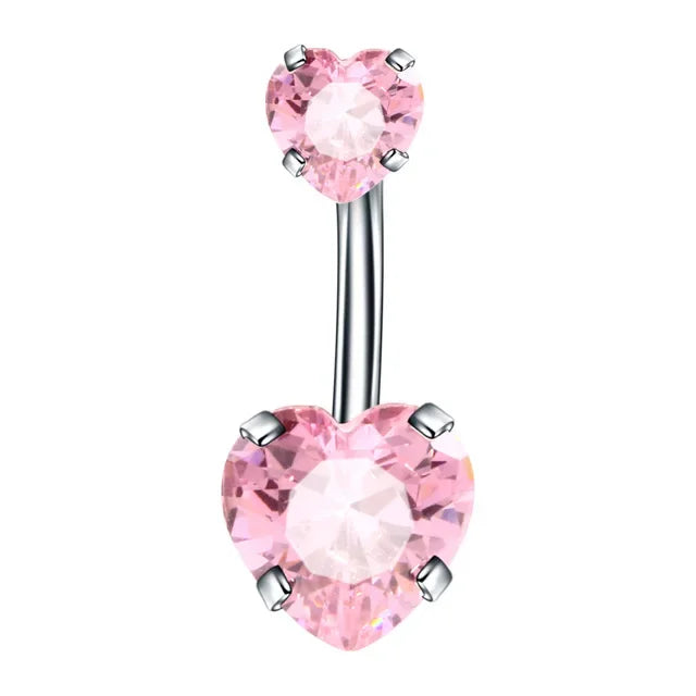 Heavenly Feathers Rose Dark Belly Ring