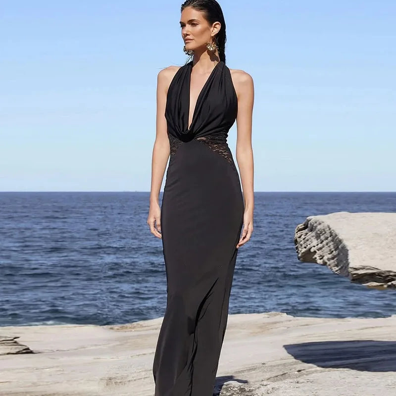 Satin Wrap V-Neck Long Sleeve Midi Dress - View 10