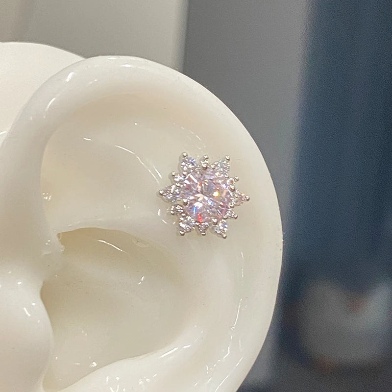 Shiny Saturn 316L Stainless Steel Stud Earring