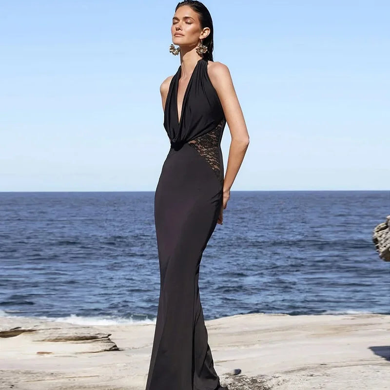 Satin Wrap V-Neck Long Sleeve Midi Dress - View 11