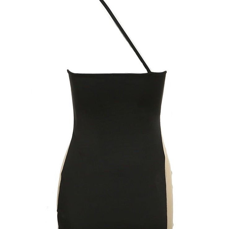 Mermaid Asymmetric Cut Out Mesh Mini Dress