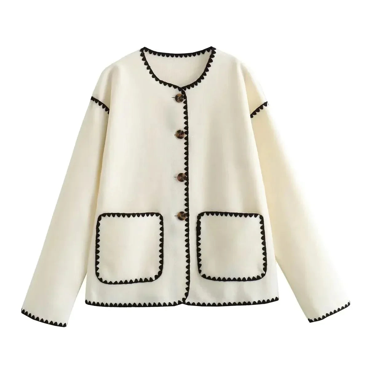 Forever Things Contrast Button Up Jacket 9