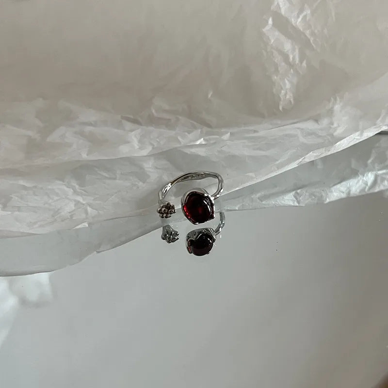 Kpop Y2K Crystal Star Gothic Ring