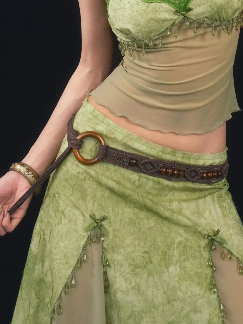 Bohemian Mysterious Handcrafted Beads Plaited Belt