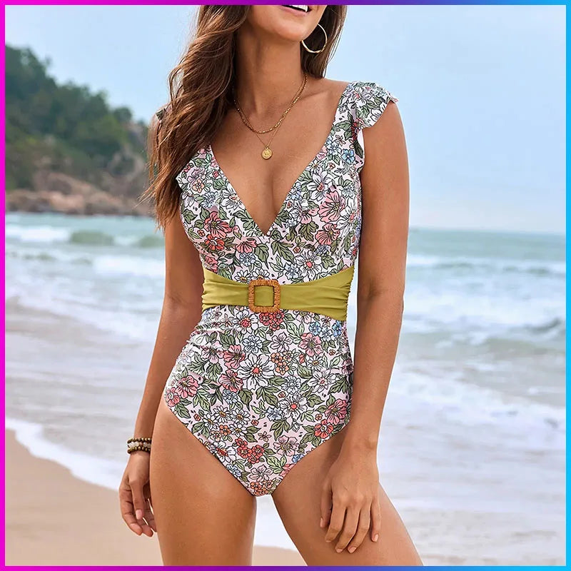 Tummy Control Halter One Piece Set