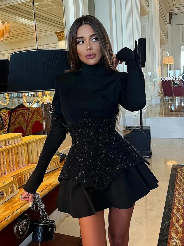 Adrina - Glitter Corset Dress - View 5