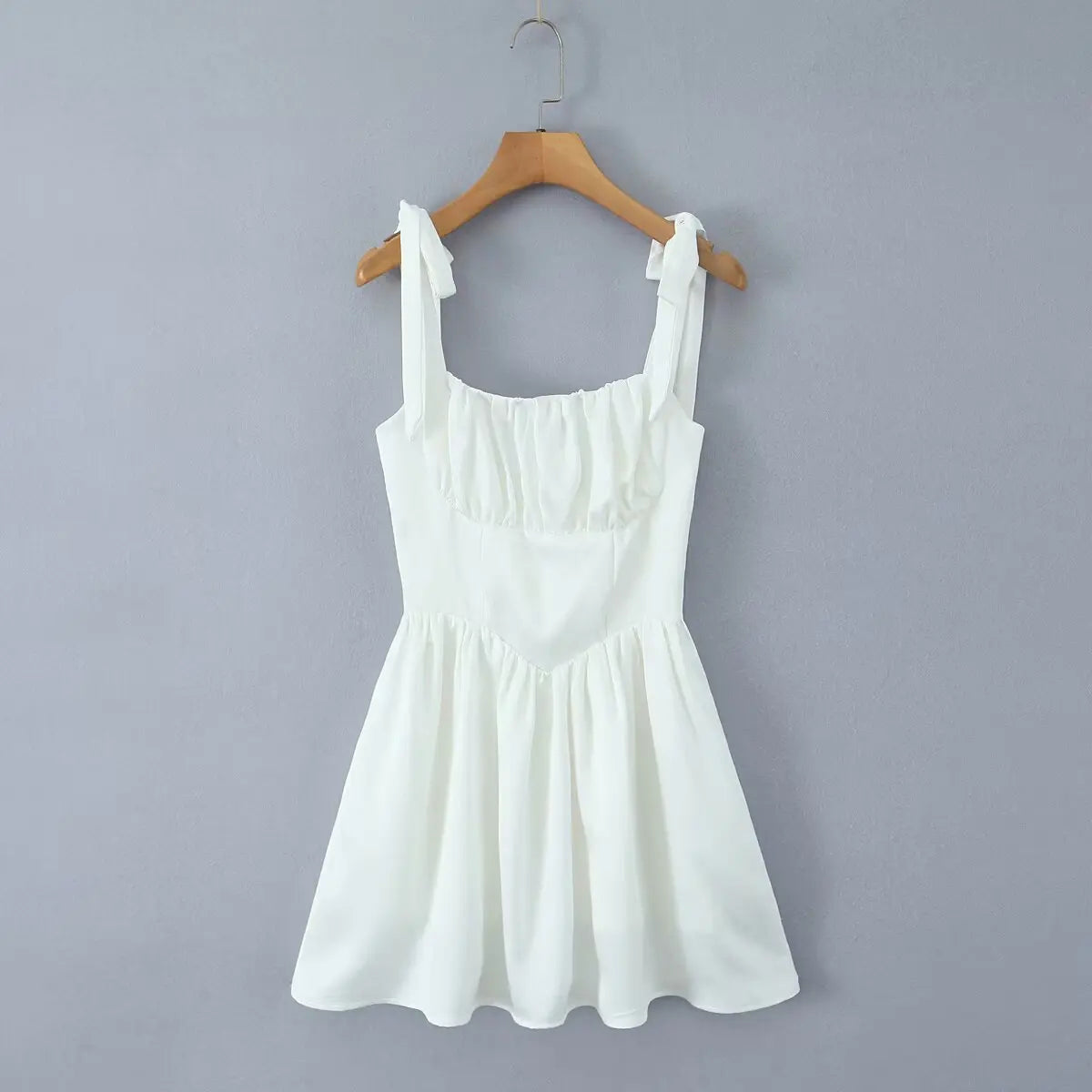 Tie Shoulder Bustier Lace Up Corset Back Mini Party Dress - View 19
