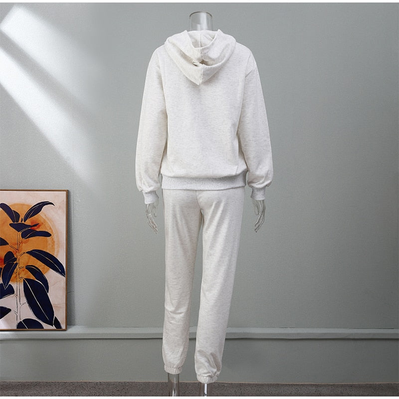 Tracksuit Suits Sweatshirt Solid Casual Sportswear Suit 10