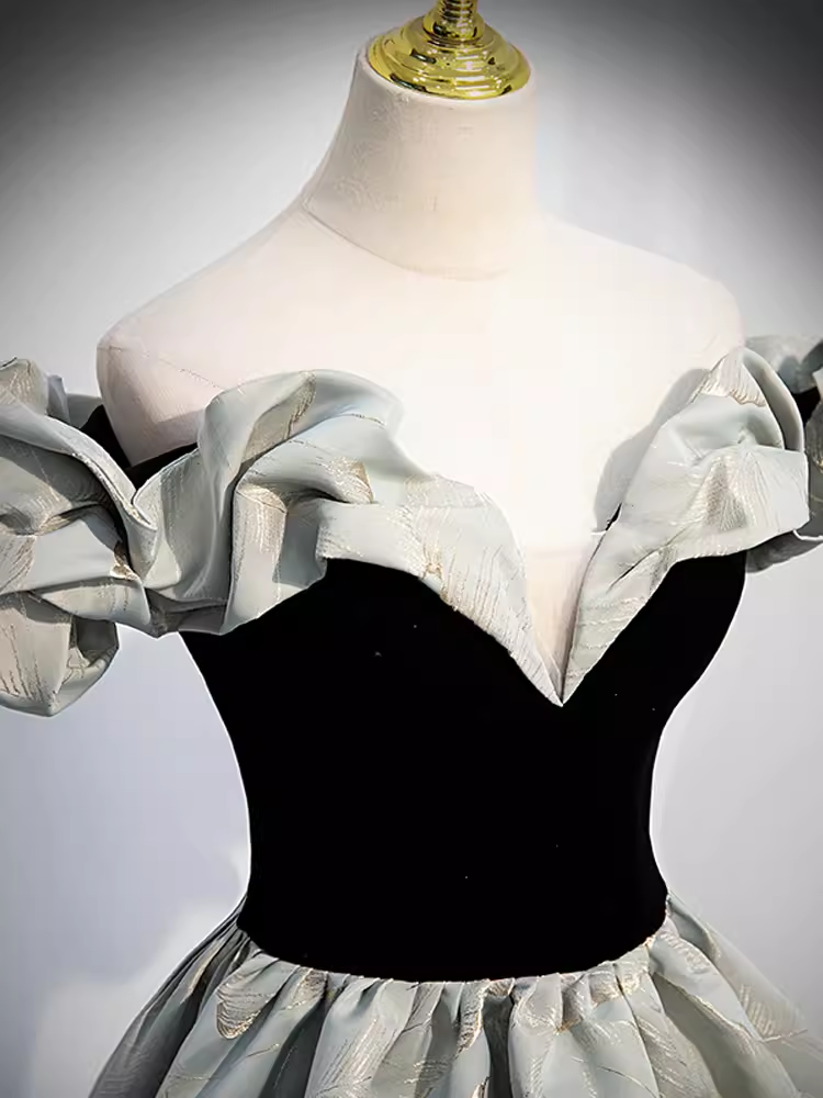 Pretty A line Off The Shoulder Satin Long Evening Party Dress Prom Dresses