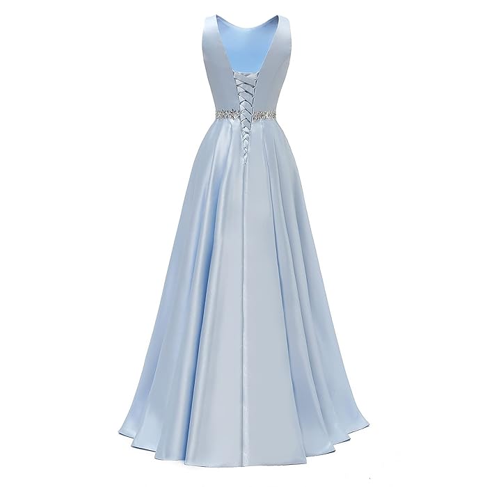 Sexy A Line Scoop Neckline Satin Green Long Prom Dresses Party Dress SD1340