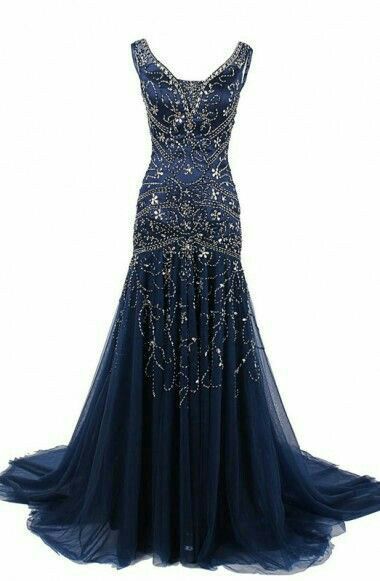 Sexy Mermaid Straps Sleeveless Floor Length Long Beads Evening Dress Prom Dresses SD1796