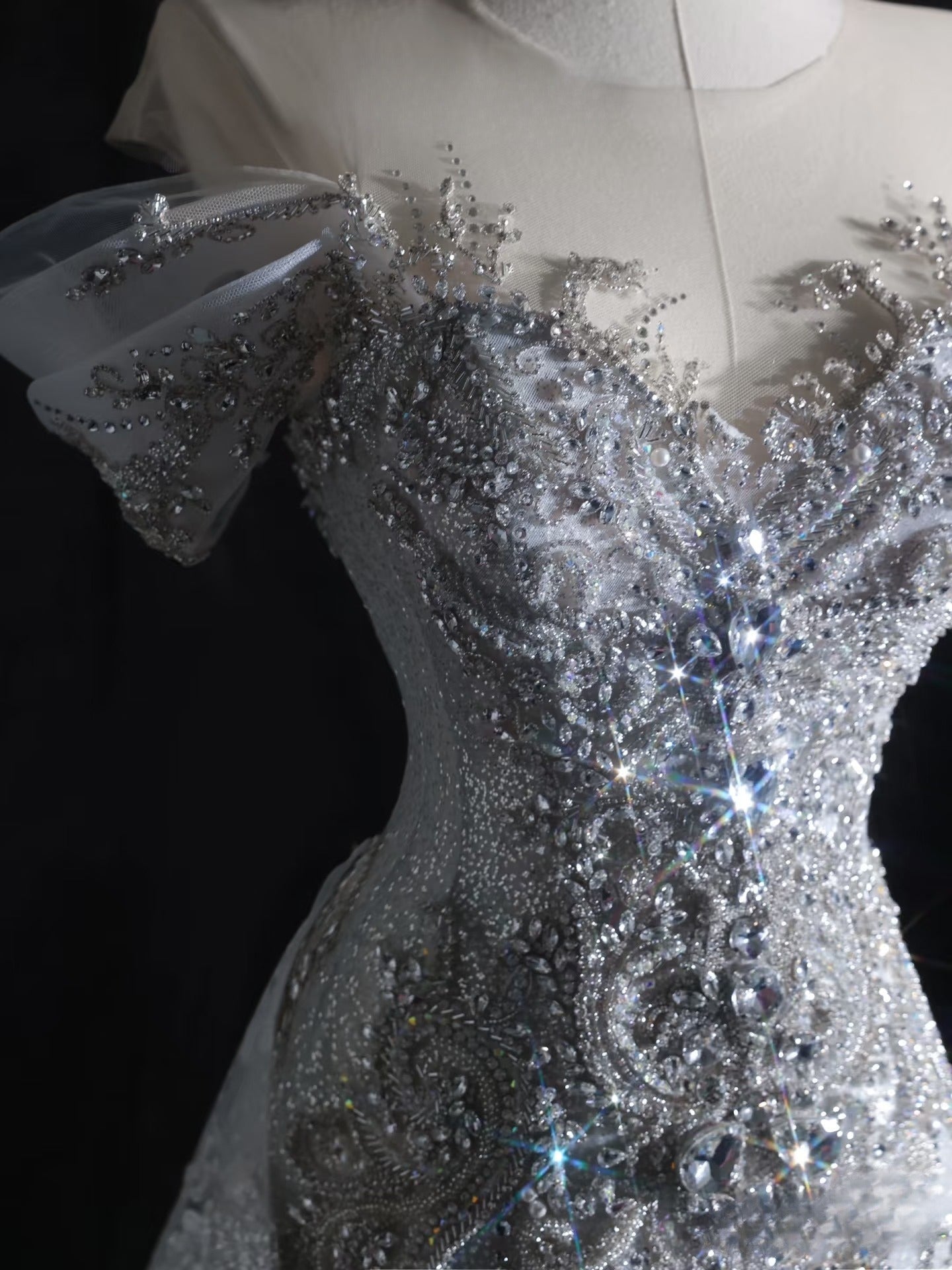 Pretty Mermaid Off The Shoulder Beads Long Prom Dresses Formal Evening Dress SD2333